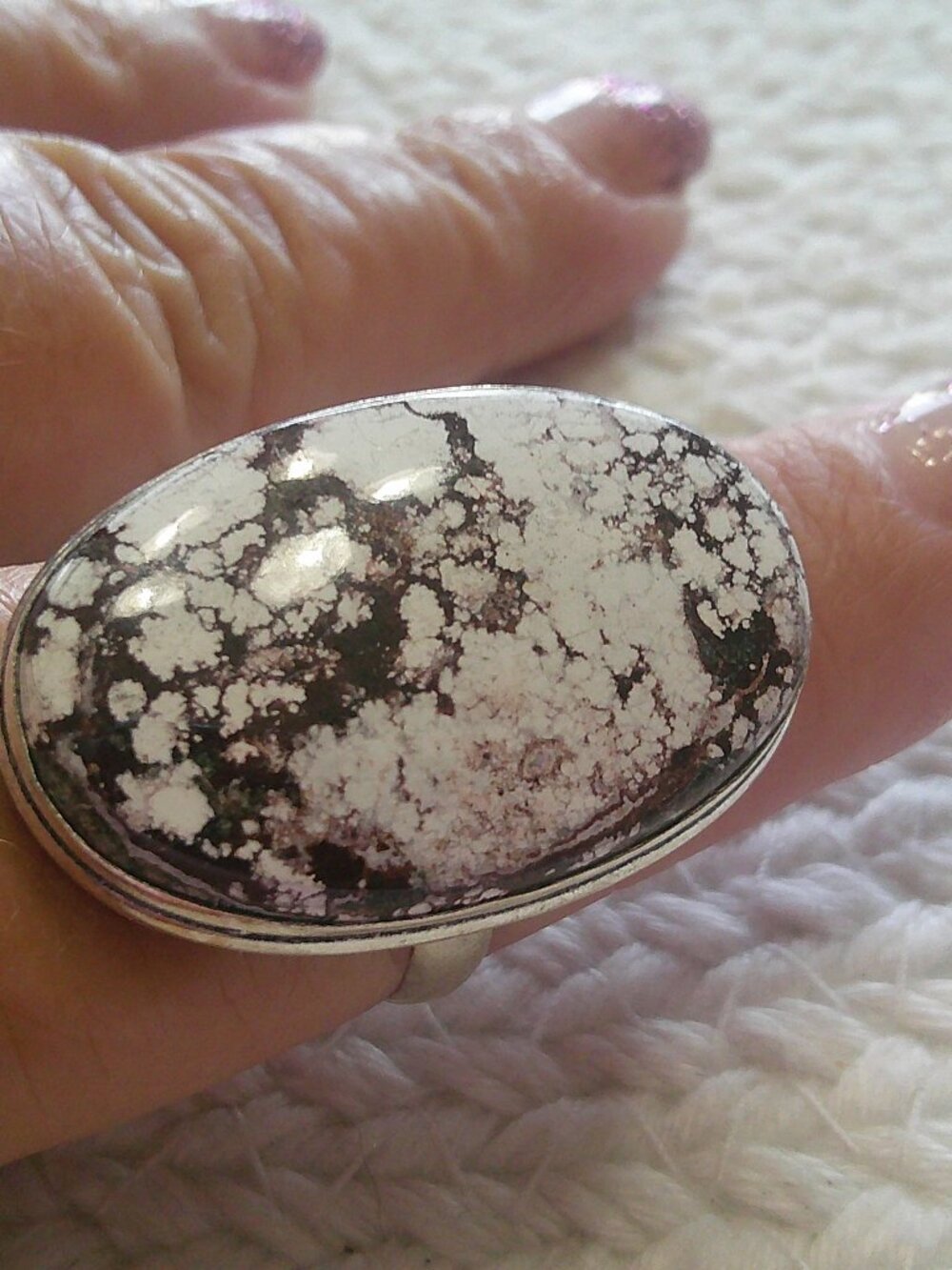 Natural WILD HORSE JASPER Handmade Sterling 925 Ring Size 11 #227E
